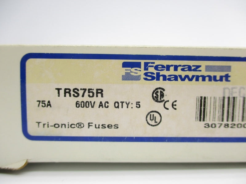 FERRAZ SHAWMUT TRS75R 600VAC/DC 75A (PKG F 5) NSMP