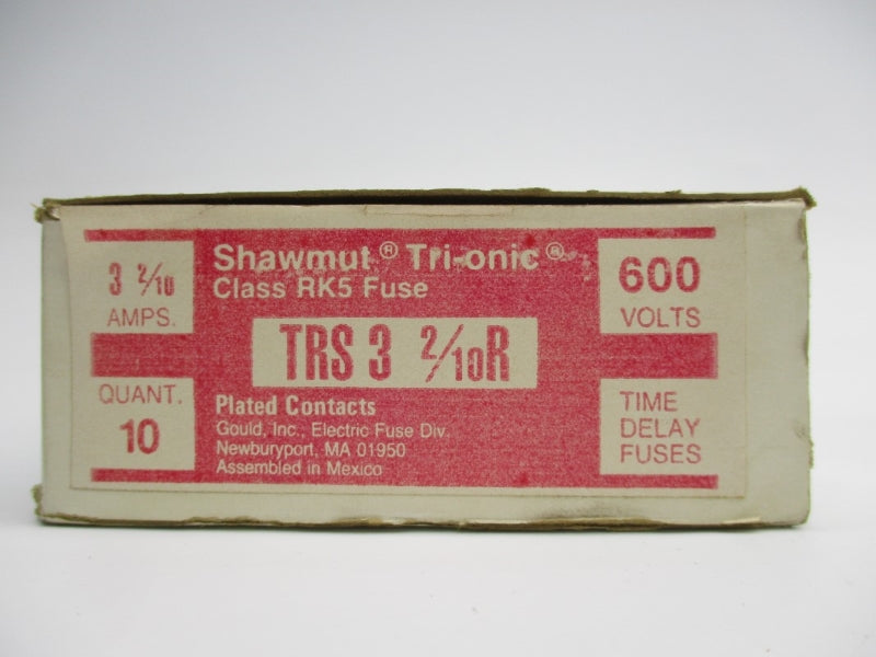 GOULD SHAWMUT TRS3-2/10R 600VAC 3-2/10A (PKG OF 10) NSMP