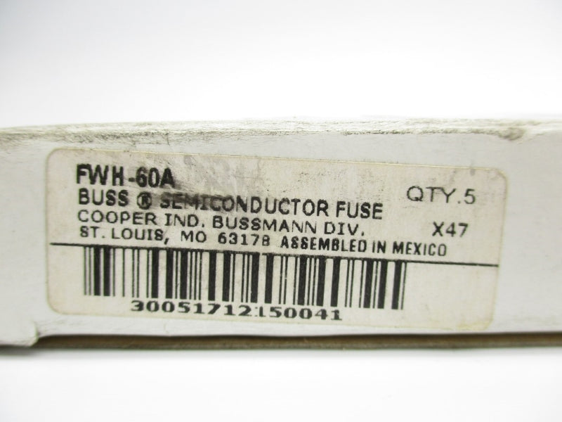 BUSSMANN FWH-60 500VAC/DC 60A (PKG OF 5) NSMP