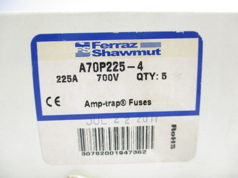 FERRAZ SHAWMUT A70P225-4 700VAC 225A (PKG OF 5) NSMP