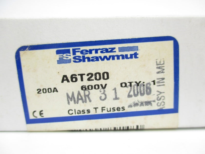 FERRAZ SHAWMUT A6T200 600VAC 200A NSMP