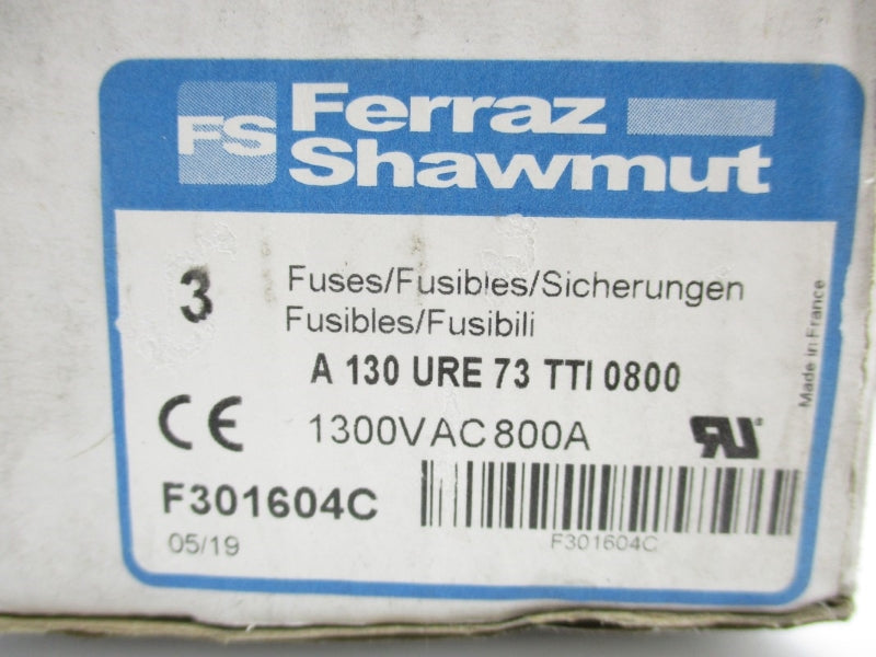 FERRAZ SHAWMUT F301604C 1300VAC 800A (PKG OF 3) NSMP