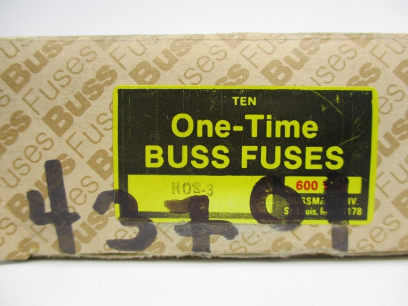 BUSSMANN NOS-3 600VAC 3A (PKG OF 10) NSMP