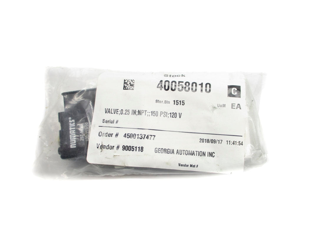 NUMATICS L22BA452OG00030 145PSI 120V NSMP