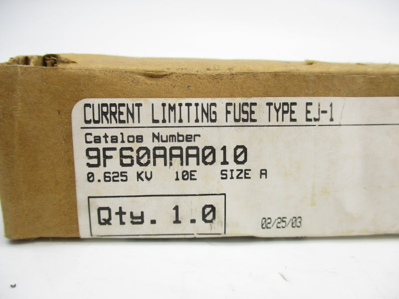 GENERAL ELECTRIC 9F60AAA010 .625KV 10EA NSFS