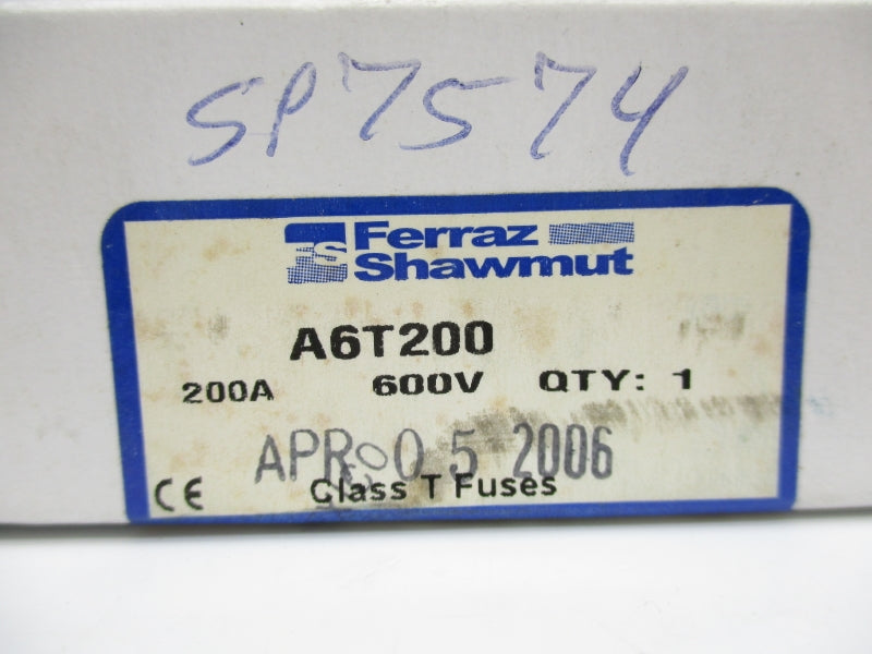 FERRAZ SHAWMUT A6T200 600VAC 200A NSMP