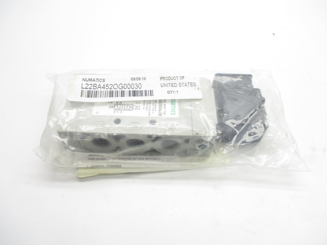 NUMATICS L22BA452OG00030 145PSI 120V NSMP