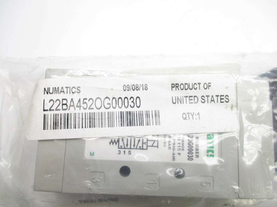 NUMATICS L22BA452OG00030 145PSI 120V NSMP