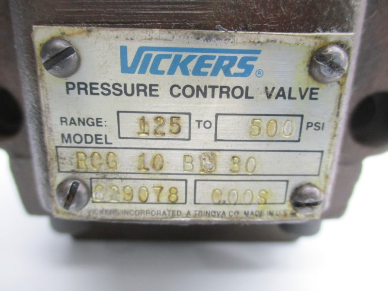 VICKERS RCG10B130 629078 125-500PSI NSNP