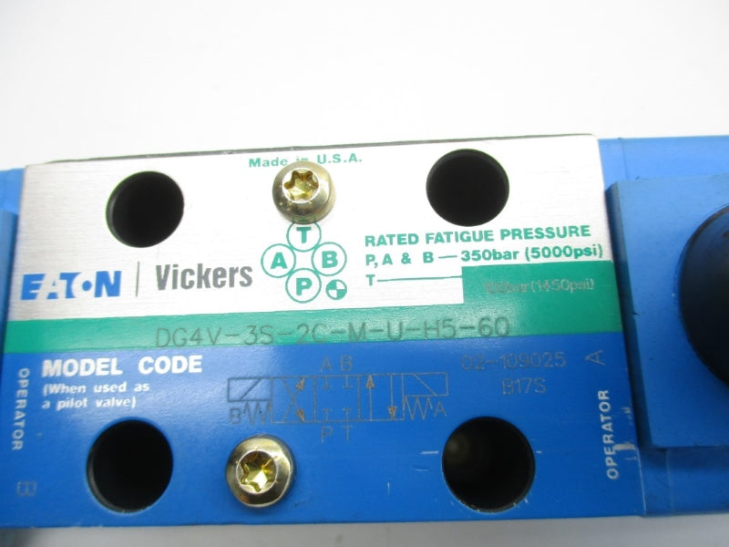 VICKERS DG4V3S2CMUH560 02-109025 24VDC 5000PSI NSNP