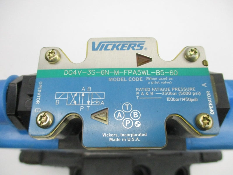 VICKERS DG5S82N2TMFPA5WLB530 02-141618 110/120V .48/.46A 3000PSI NSNP