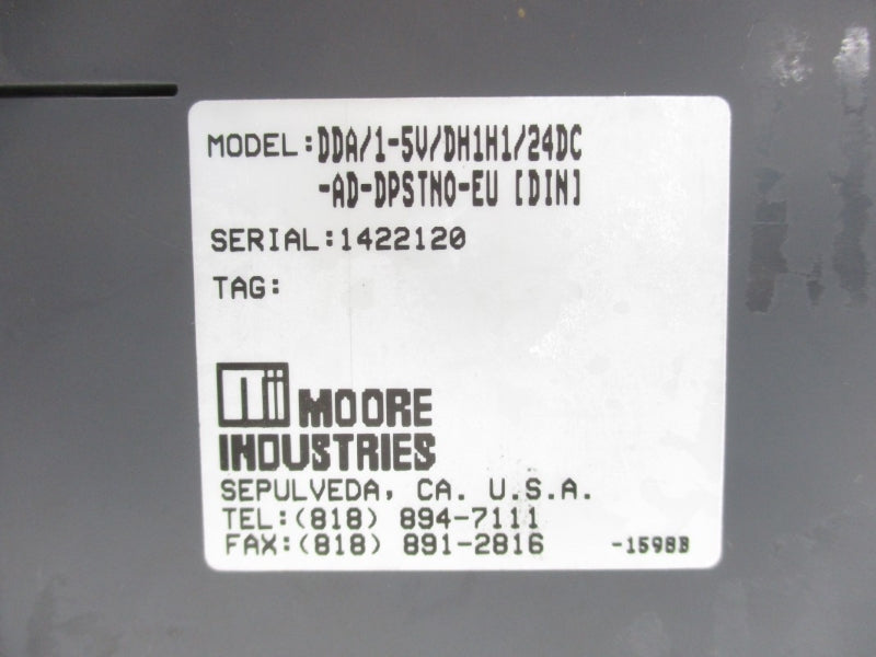 MOORE INDUSTRIES DDA/1-5V/DH1H1/24DC-AD-DPSTNO-EU-DIN 240VAC 2A NSNP