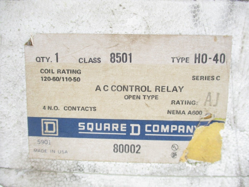 SQUARE D 8501HO40 SER. A 110/120V NSFS