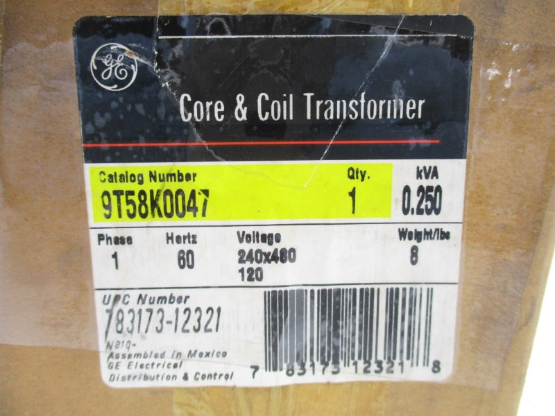 GENERAL ELECTRIC 9T58K0047 480V 0.250KVA NSFS