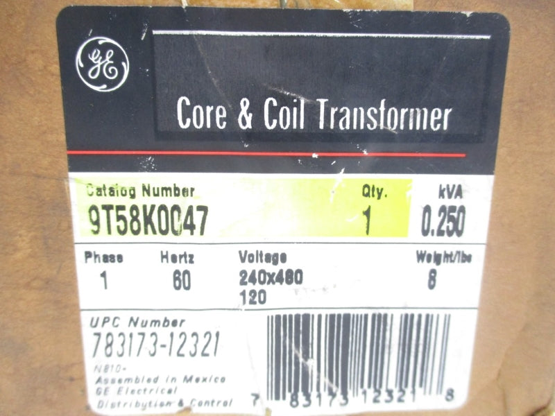 GENERAL ELECTRIC 9T58K0047 480V 0.250KVA NSMP