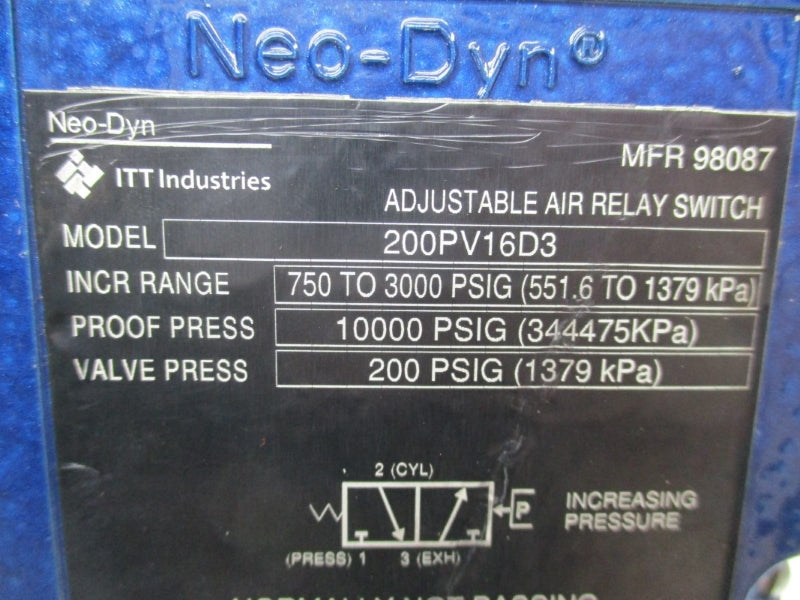 NEO-DYN 200PV16D3 10000PSI NSNP