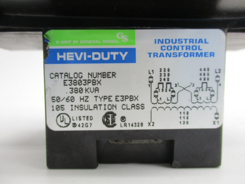 GENERAL SIGNAL E3803PBX 240/480V .380KVA NSNP