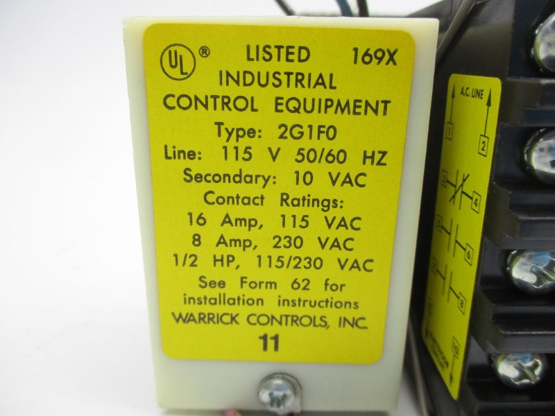 WARRICK CONTROLS 2G1F0 10VDC 16A UNMP