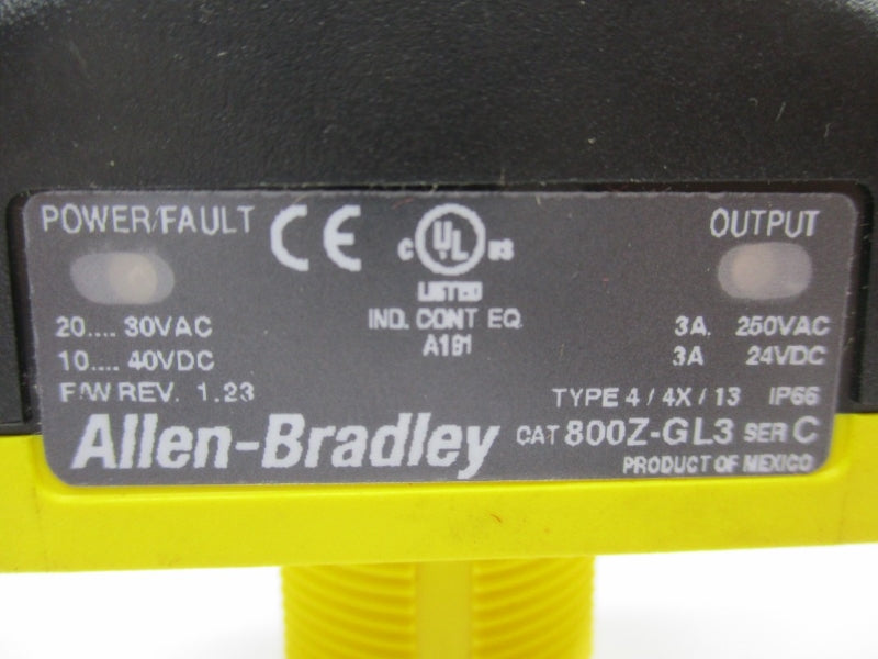 ALLEN BRADLEY 800Z-GP3Q4 SER. C F/W 1.23 250VAC 3A NSNP