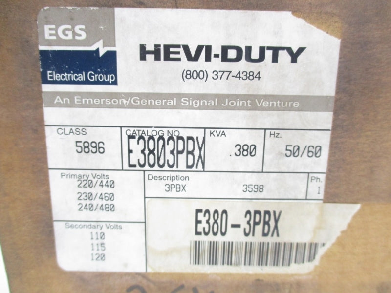 EGS E3803PBX 220/440V .380KVA NSMP