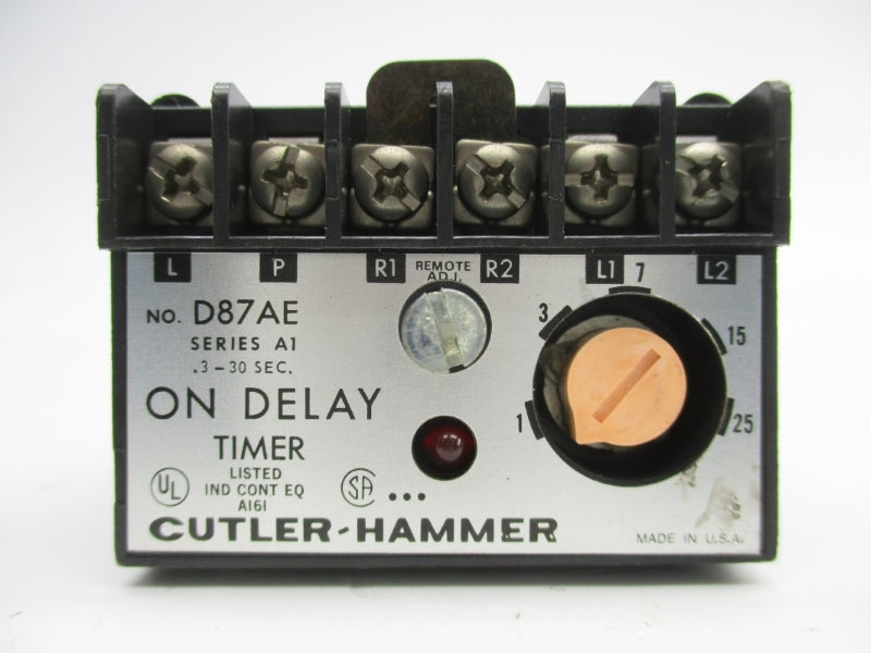 CUTLER HAMMER D87AE SER. A1 24-120VAC/DC 10A .3-30S NSNP