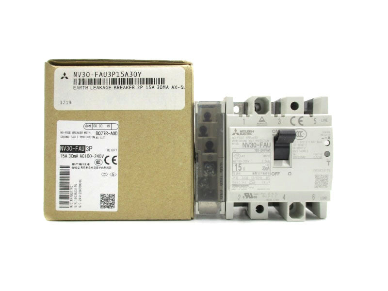 MITSUBISHI ELECTRIC NV30-FAU3P15A30Y 100-240VAC 15A NSMP