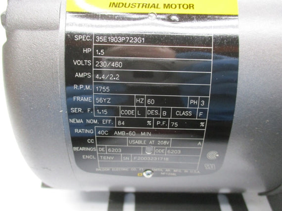 BALDOR 35E1903P723G1 230/460V 4.4/2.2A NSMP