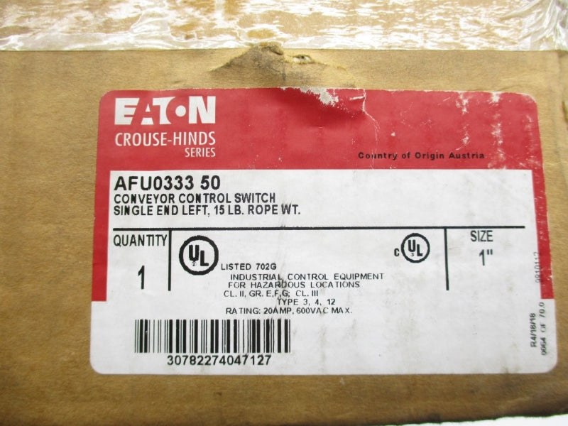 CROUSE HINDS AFU033305 600VAC 20A NSFS