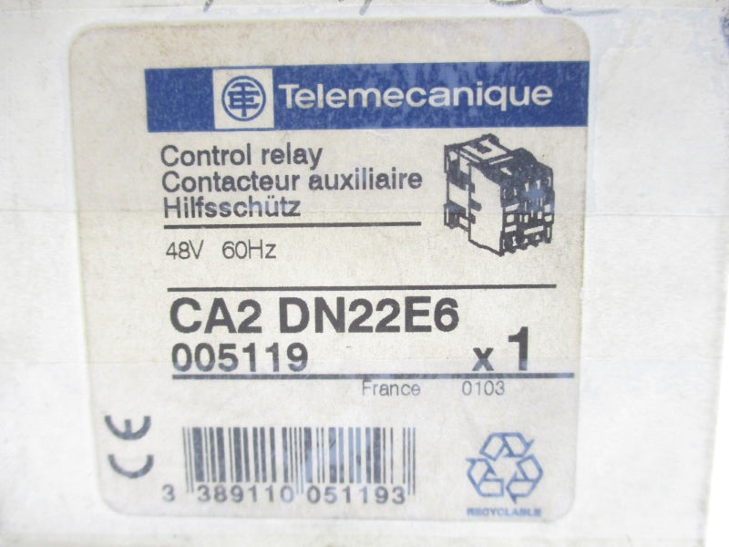 TELEMECANIQUE CA2DN22E6 48V 10A NSMP