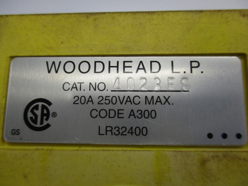 DANIEL WOODHEAD 4023ES 250VAC 20A NSMP