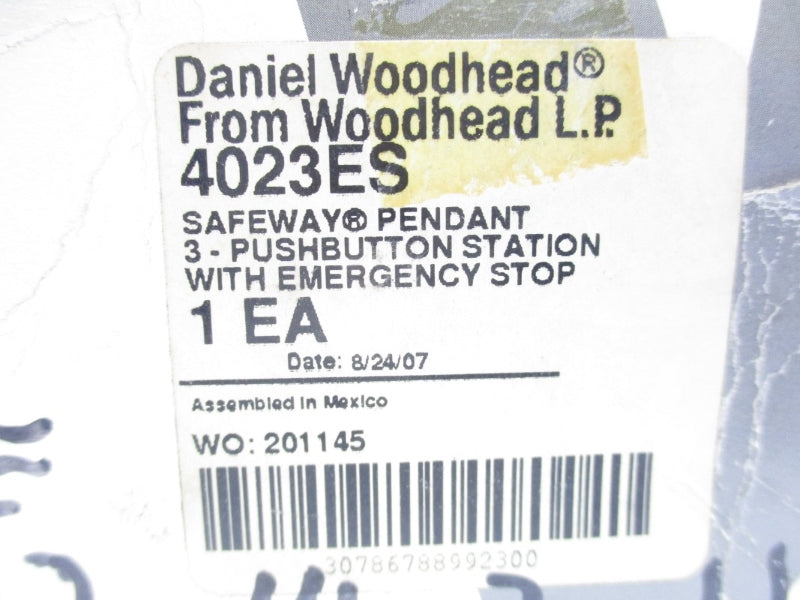 DANIEL WOODHEAD 4023ES 250VAC 20A NSMP