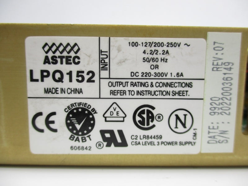 ASTEC LPQ152 100-127/200-250V 4.2/2.2A NSNP