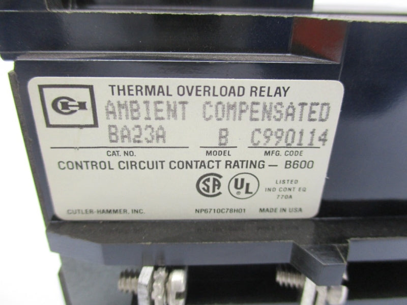 CUTLER HAMMER BA23A NSNP