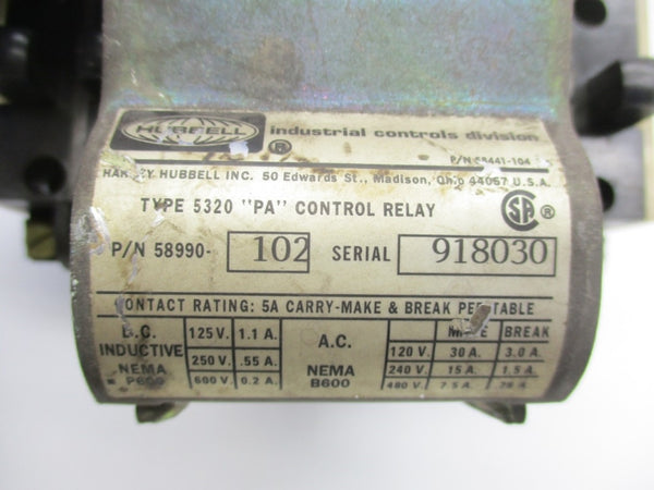HUBBELL 58990-102 120VAC 30A UNMP