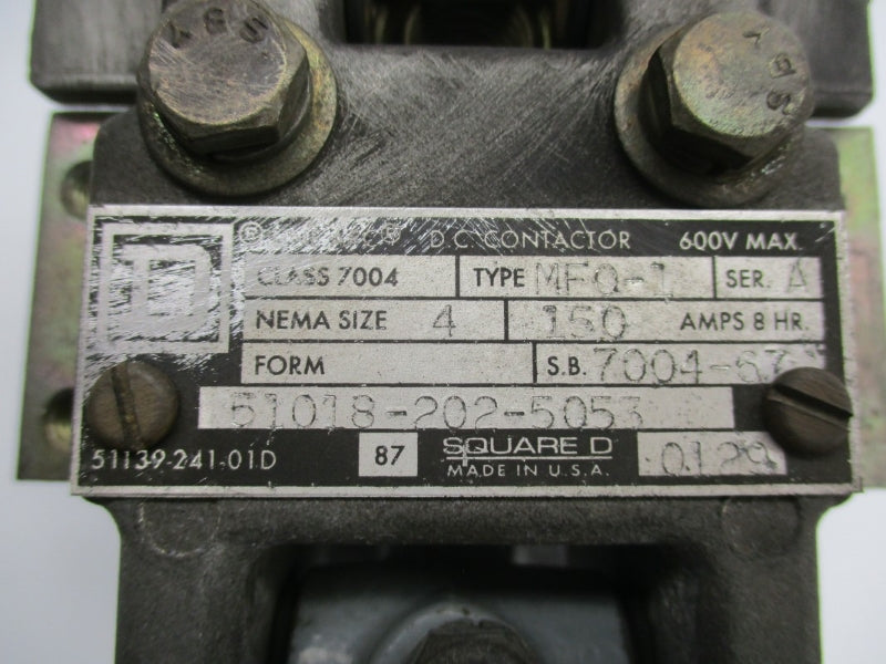 SQUARE D 7004MFO-1 SER. A 230/240VDC 150A UNMP