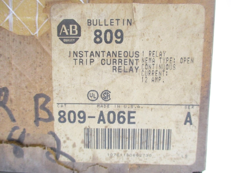 ALLEN BRADLEY 809-A06E SER. A 12A (BR/WH) NSFS