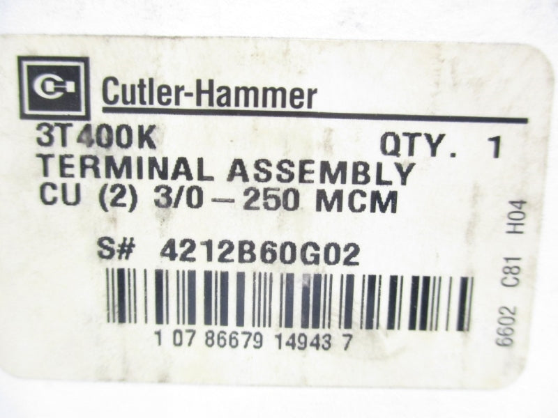 CUTLER HAMMER 3T400K (AS PICTURED) NSMP