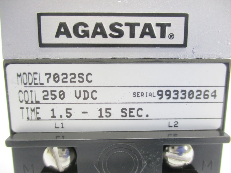 AGASTAT 7022SC 250VDC 1.5-15S NSMP