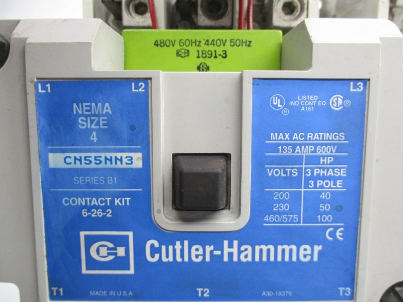 CUTLER HAMMER CN55NN3 SER. B1 440/480V 135A UNMP