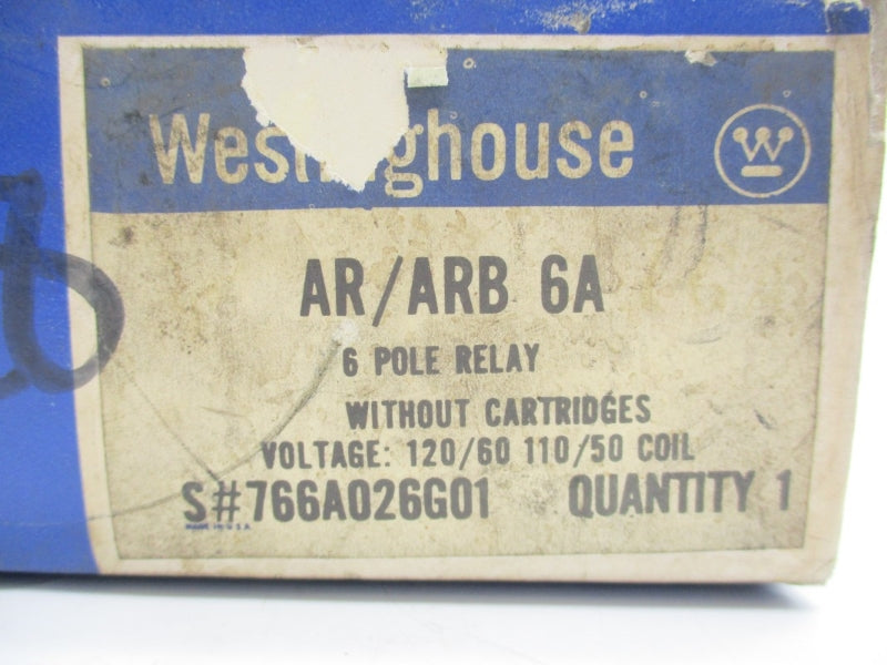 WESTINGHOUSE AR/ARB6A 766A026G01 110/120V 6A NSMP