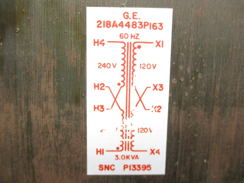 GENERAL ELECTRIC 218A4483P163 240VAC 3.0KVA NSNP