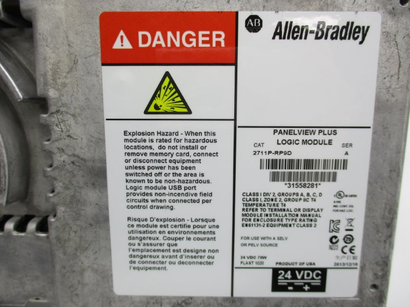ALLEN BRADLEY 2711P-RP9D SER. A 24VDC NSMP