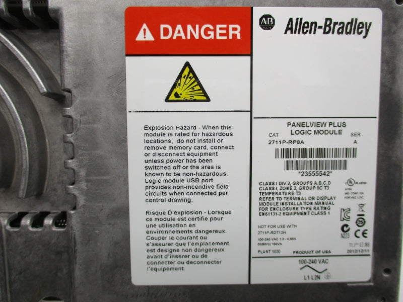 ALLEN BRADLEY 2711P-RP8A SER. A NSMP