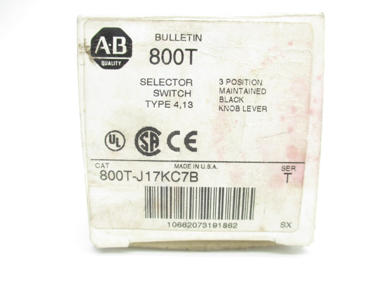 ALLEN BRADLEY 800T-J17KC7B SER. T (WH) NSMP