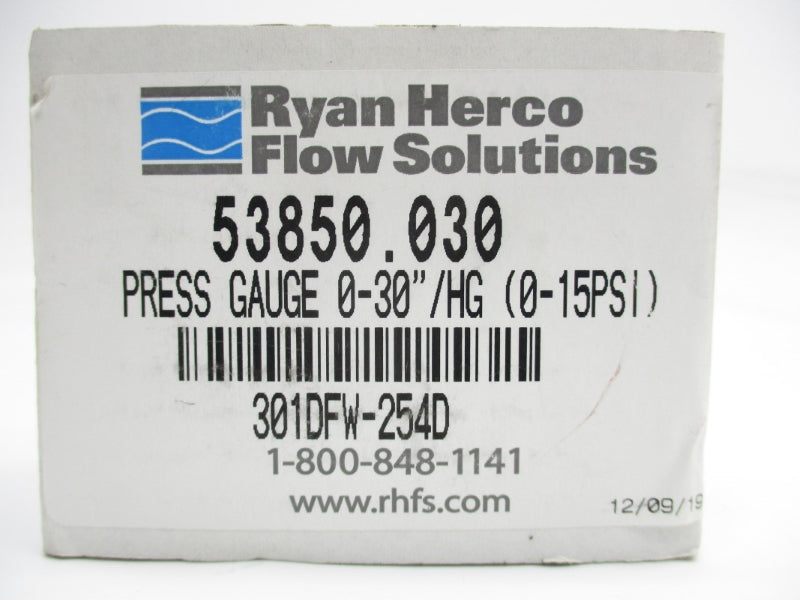 RYAN HERCO 301DFW-254D 53850.030 0-PSI NSMP