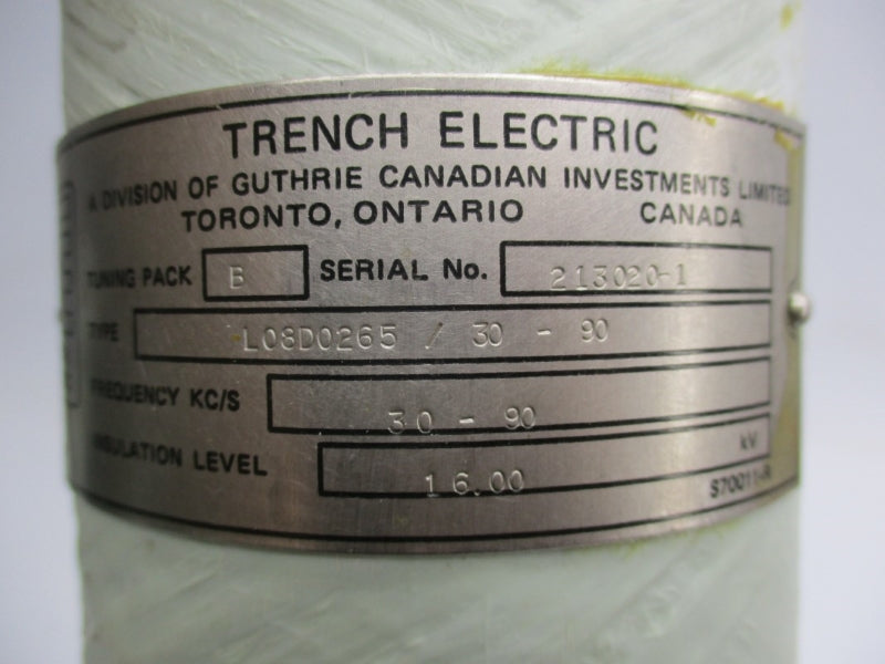 TRENCH ELECTRIC L08D0265/30-90 16.00KV (AS PICTURED) NSNP