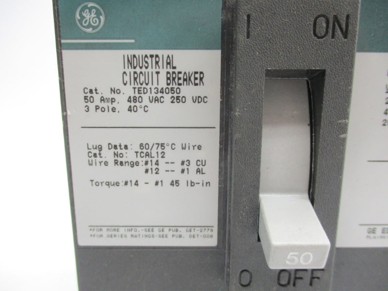 GENERAL ELECTRIC TED134050 480VAC 50A NSNP