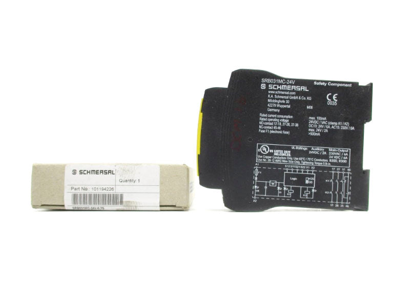 SCHMERSAL SRB031MC-24V-0.7S 101194226 24VAC/DC 6A 0.7S NSMP