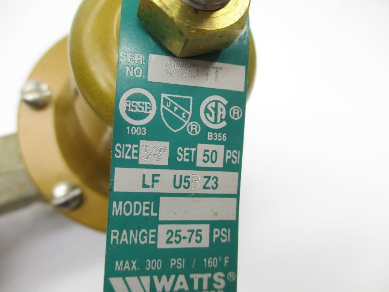 WATTS 3/4-LF-U5B-Z3 0053195 300PSI 160'F NSMP