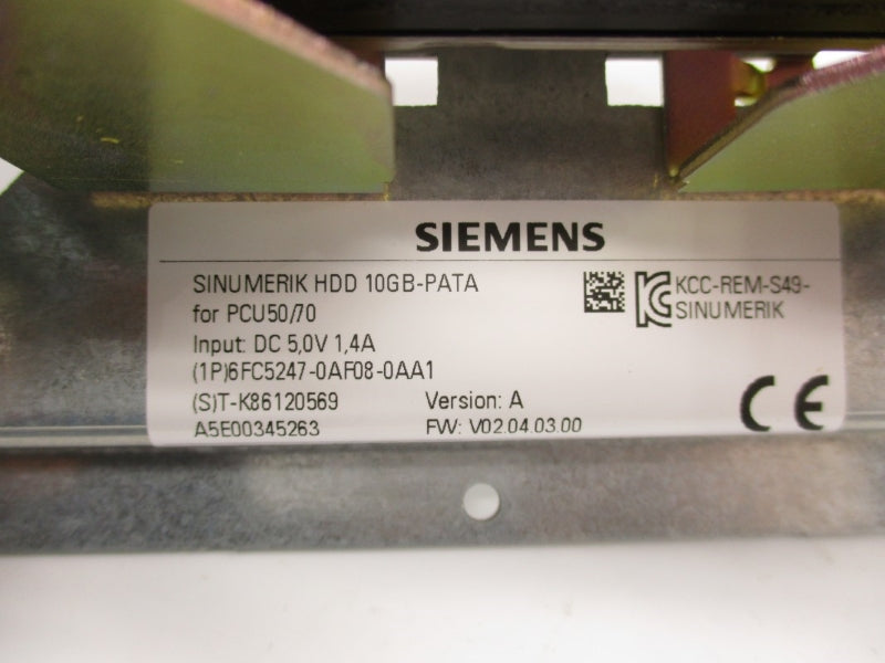 SIEMENS 6FC5247-0AF08-0AA1  5.0VDC 1.4A NSNP
